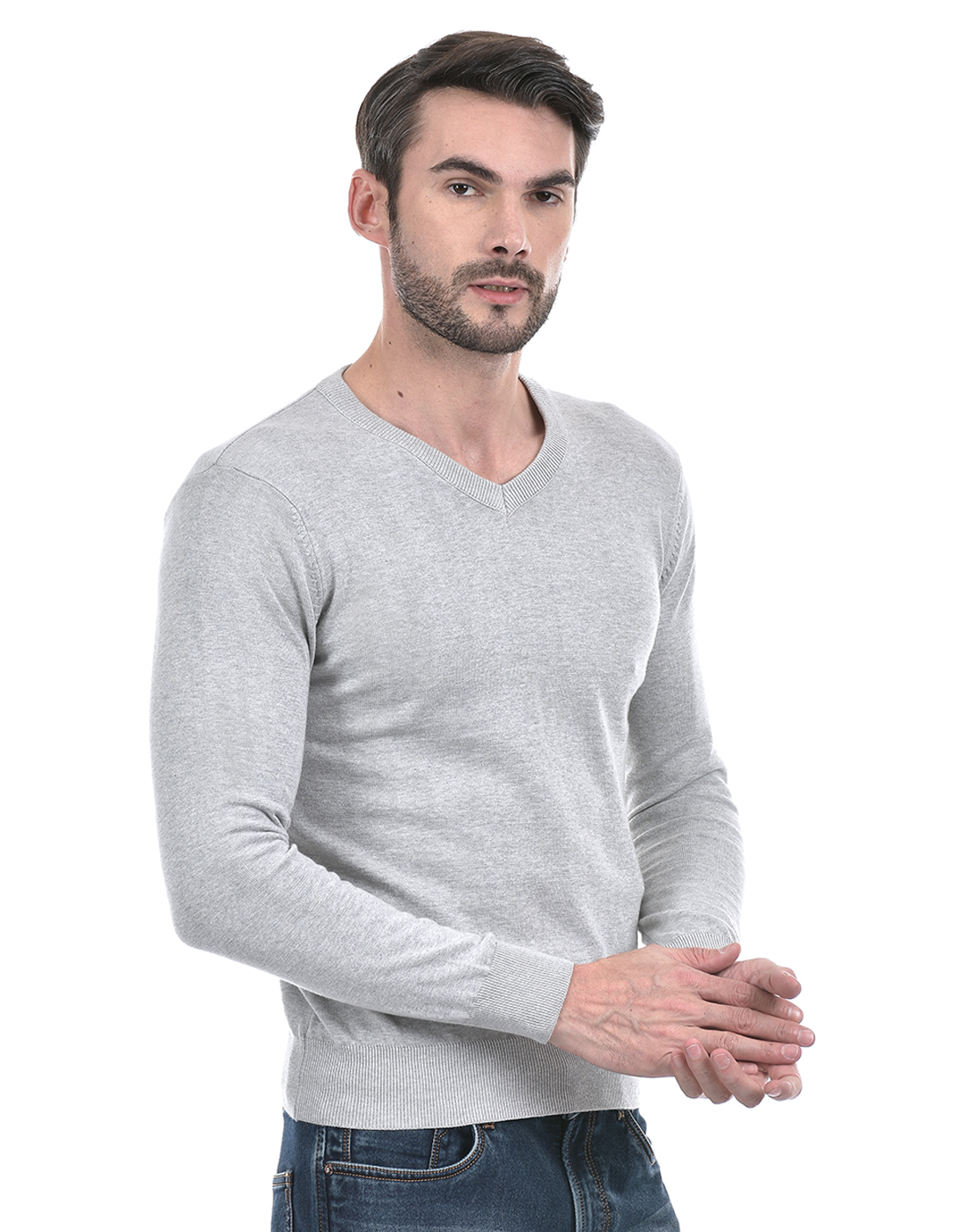 Numero Uno Men Solid GREY Sweater